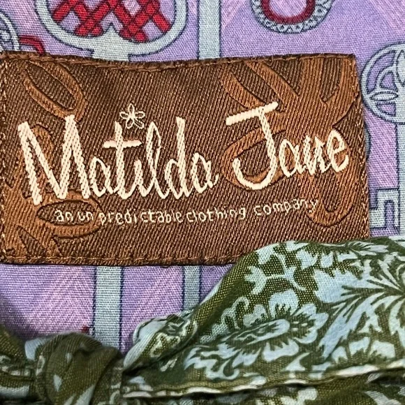 Matilda Jane Paint by Numbers Dress Girl Size 6 w/Removable Apron Colorful Fun - Picture 7 of 8